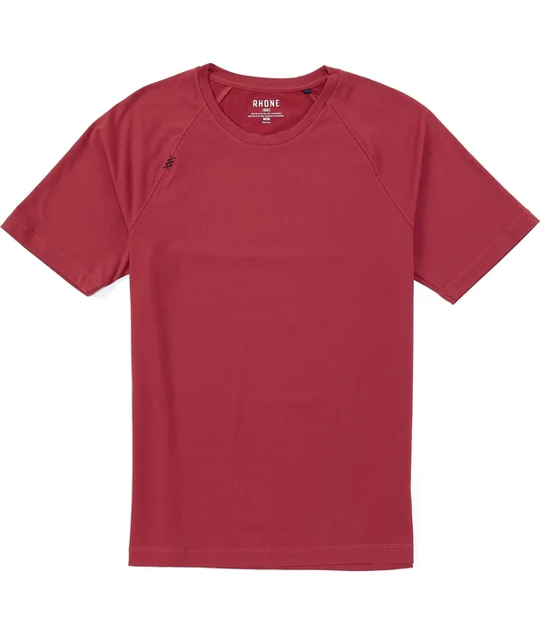 Rhone Reign Performance Short-Sleeve Tee - Mens, L, Rhododendron