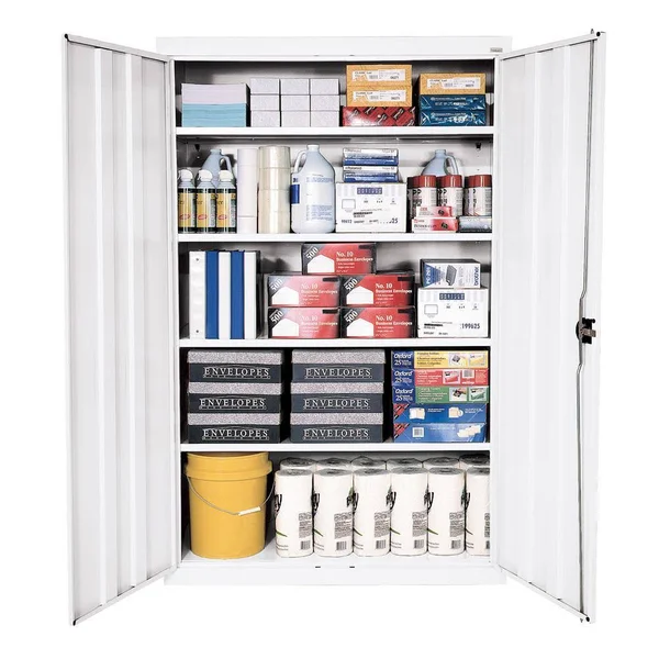 Sandusky Lee EA4R462472-22 Elite Series Storage Cabinet with Recessed Handle - White - 46 x 24 x 72 in.