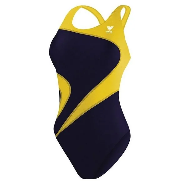 TYR MALIT1A Women's Alliance T-Splice Maxfit Swimsuit - Navy/Gold, 34