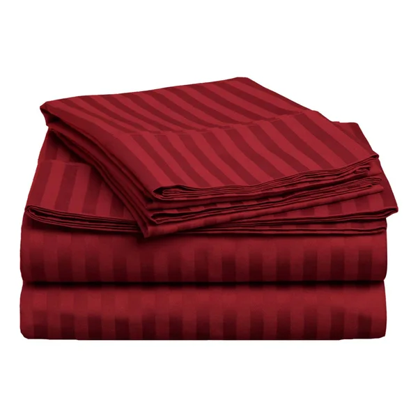 Luxor Treasures 400 Thread Count Egyptian Cotton Stripe Sheet Set - White