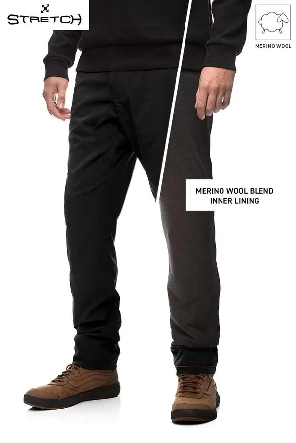 686 Men's Everywhere Merino-Lined Pant - Slim Fit Black, 34