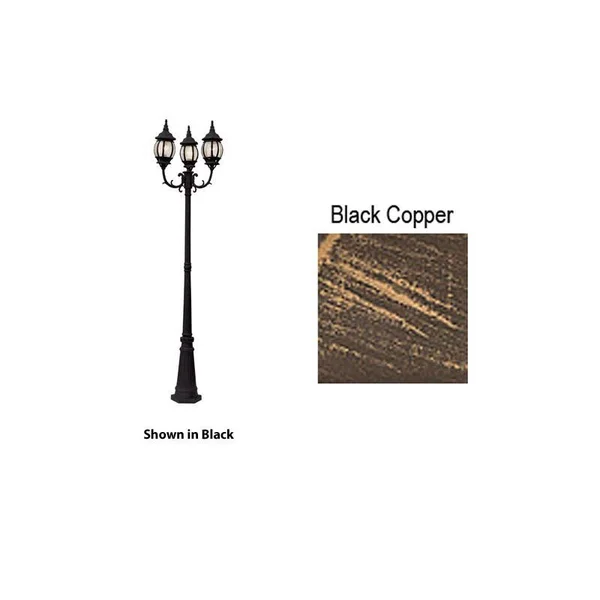 Trans Globe 4090 BC Niort Black Copper Outdoor Post Light