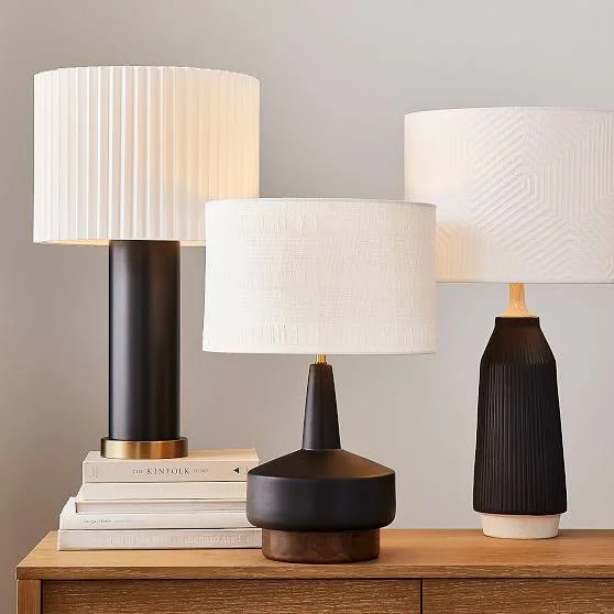 Drum Table Lamp Shade 15x22 Pleated