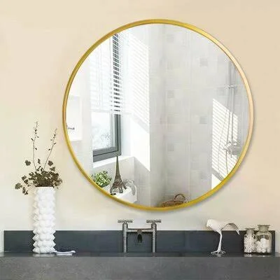 Maxwellton Beveled Bathroom Mirror Mercer41 Finish: Gold - Size: 32x22 x 32x22