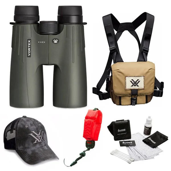 Vortex Optics Viper HD 12x50 Roof Prism Binocular + GlassPak Harness Bundle