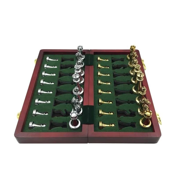TribalSensation Metal Glossy Golden and Silver Chess Pieces