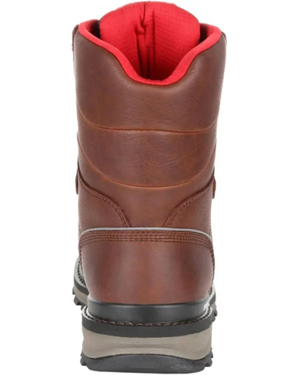 Men's Brown Rocky Rams Horn 800G Insulated Waterproof Work Boot Size 12