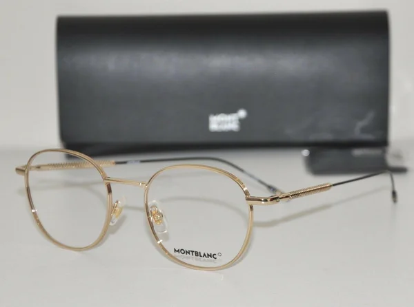 Montblanc MB0048O 002 Gold Oval Eyeglasses