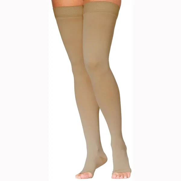 Sigvaris - Access, 20-30 mmHg, Thigh High Open Toe-Medium Long- Black