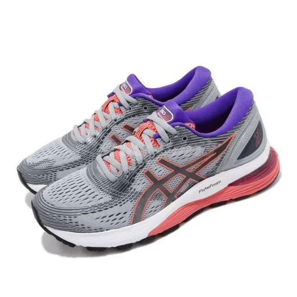 Asics Gel- Nimbus 21 Shoes Grey Lilac Orange Women - 37.5