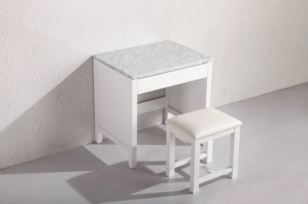 Design Element Make-Up Table in White Finish