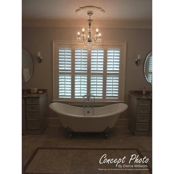 51 1/8x22OD x 19 7/8x22ID x 2x22P Deco Ceiling Medallion (Fits Canopies Up to 19 7/8x22), Hand-Painted Cloud Burst Crackle