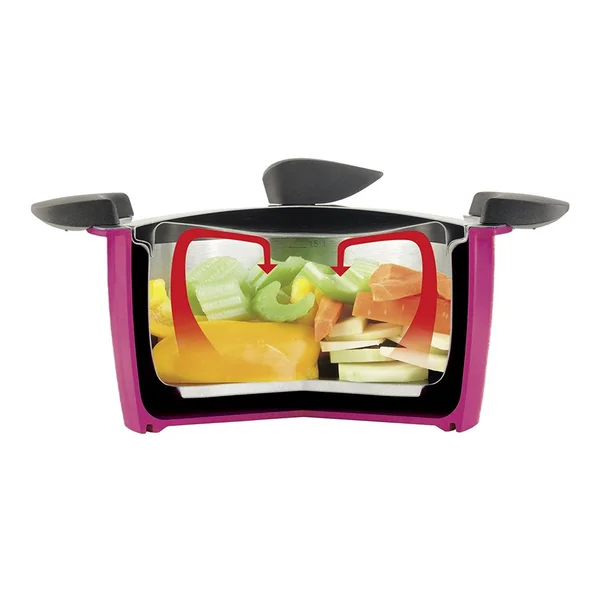 Kuhn Rikon Hotpan Dutch Oven - Stainless Steel, Fuchsia, 4.5 Litre/26 cm