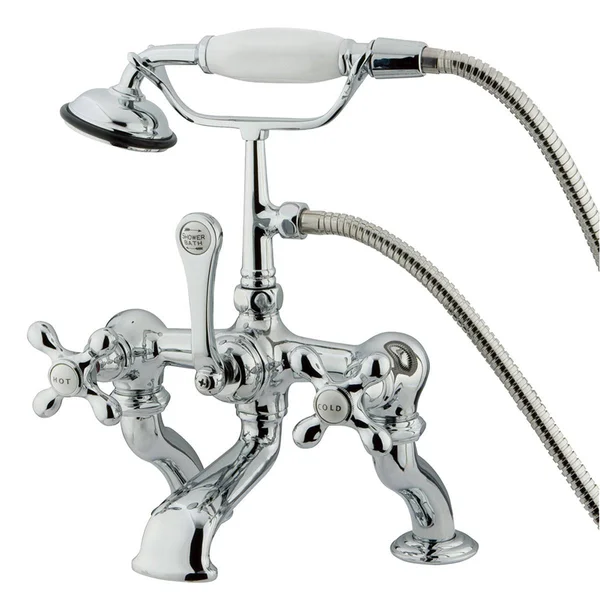 Kingston Brass CC415T5 Vintage 7x22 Deck Mount Tub Filler with Hand Shower - Oil Rubbed Bronze
