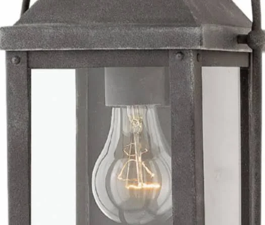 Hinkley Lighting 1850DZ Anchorage Outdoor Wall Light, Aged Zinc