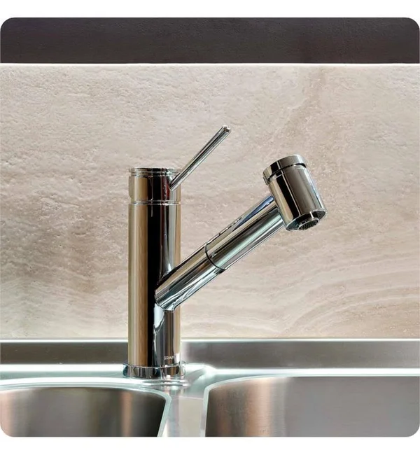 Graff G-4425-LM53-PC M.E. 25 8 1/4x22 Single Handle Deck Mounted Pull-Out Kitchen Faucet in Polished Chrome