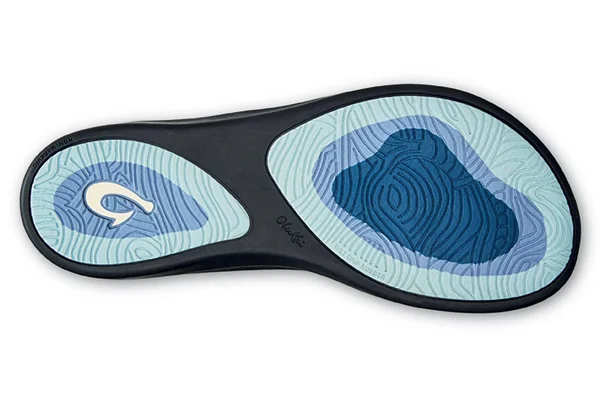 Olukai Punua Women's Beach Sandals Cloud Blue, Black - 5