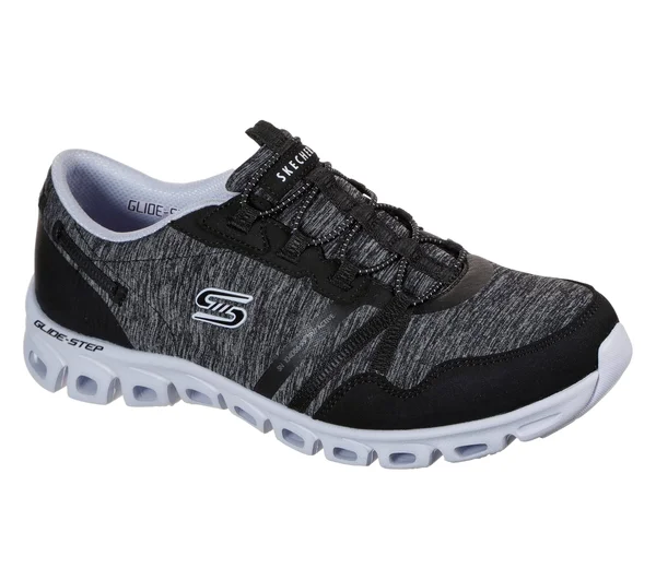 Skechers Women's Glide Step Stepping Up Sneaker - Black/Lavender