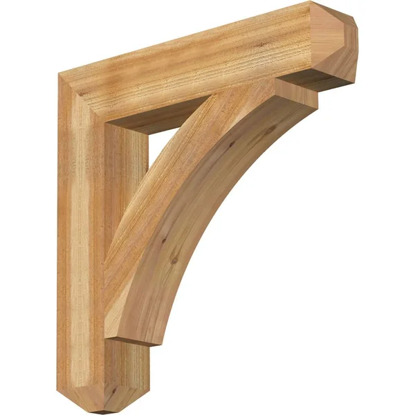 Ekena Millwork BKT06X32X32THR04RWR 6x22W x 32x22D x 32x22H Thorton Craftsman Rough Sawn BRACKET, Western Red Cedar
