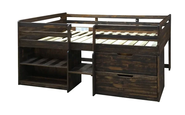 Donco Twin Low Loft Rustic Oak