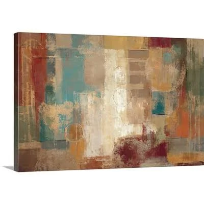 Canvas on Demand 'Oriental Trip Crop' by Silvia Vassileva Painting Print on Canvas, Blue