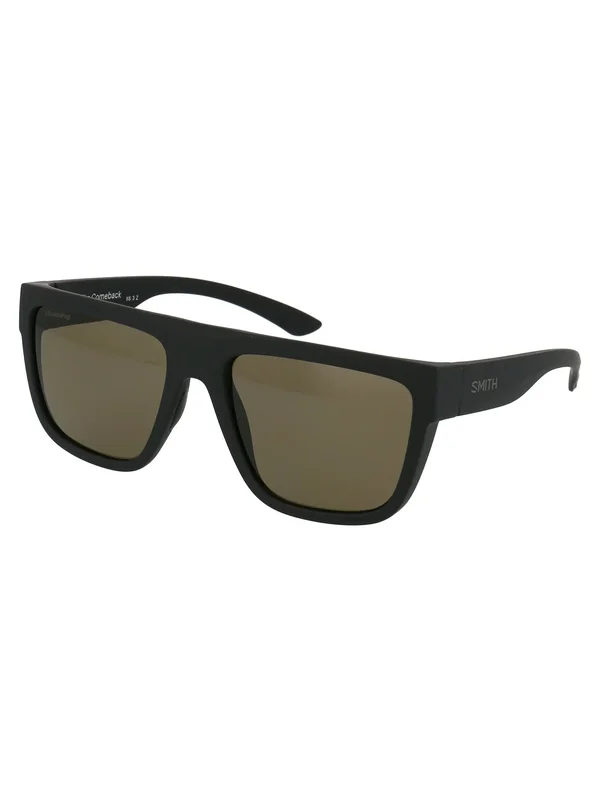 Smith The Comeback 0003-L7 Matte Black Rectangular Sunglasses