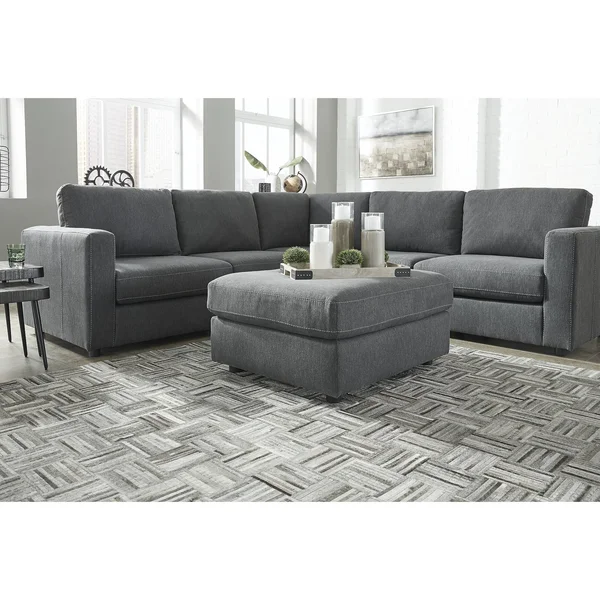 Ashley Candela Charcoal Oversized Accent Ottoman