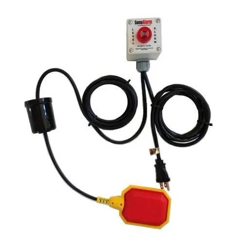 Sump Alarm SW-120V-1L Indoor/Outdoor High Water Alarm - 10 ft. Float