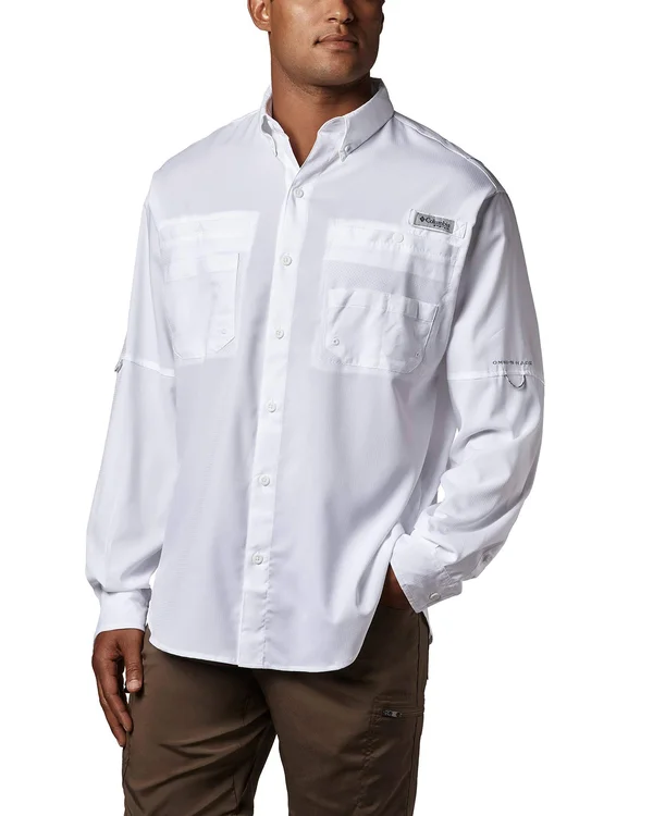 Columbia Men's Tamiami II LS Shirt - 4XT - White