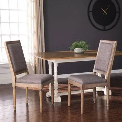 Earlston Upholstered Dining Chair Canora Grey Upholstery Color: Beige, Frame Color: Natural