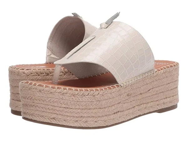 Sarto by Franco Sarto Women's Malia Platform Espadrille Sandal, Size: 8, Putty Leather