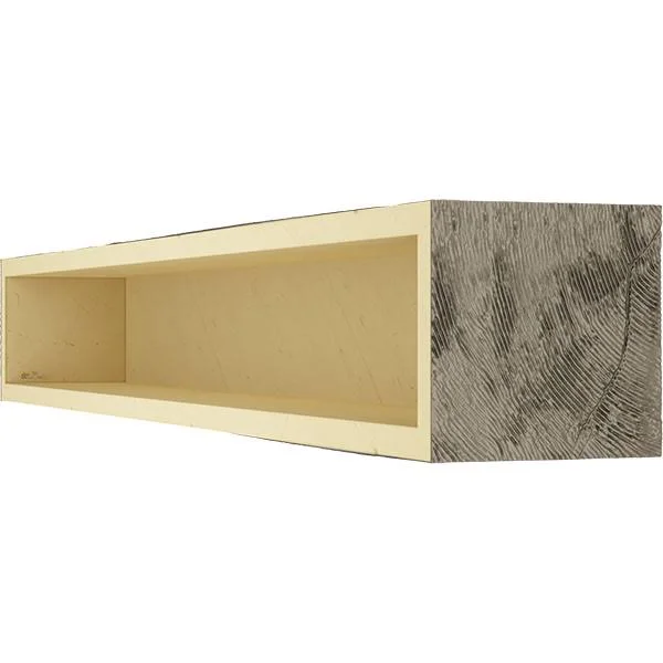 Ekena Millwork MANURS04X08X48BD 4x22H x 8x22D x 48x22W Rough Sawn Faux Wood Fireplace Mantel, Burnished Honey Dew