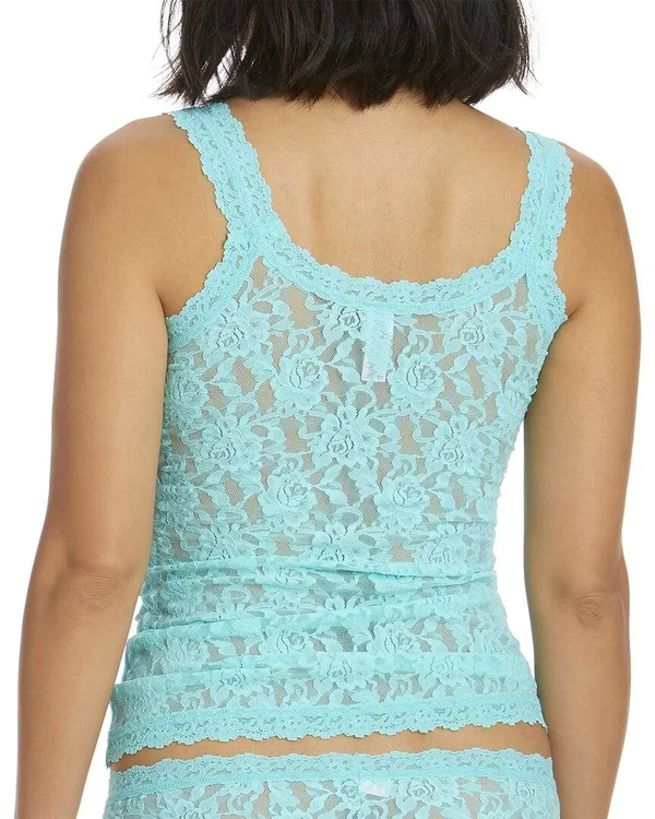 Hanky Panky Signature Lace Unlined Camisole (1390L), Small, Bright Aqua - Bright Aqua, Small