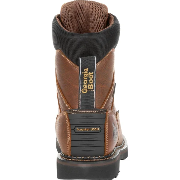 Men's Brown Georgia Giant Revamp Waterproof Work Boot Size 10.5