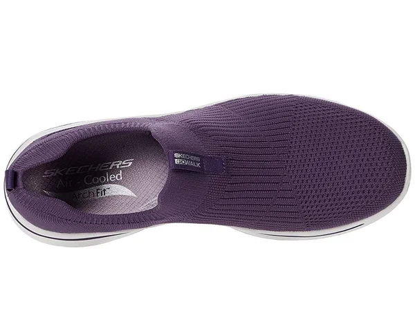 Skechers Women's GOwalk Arch Fit - Iconic Slip-On Walking Shoes - Purple, 7.5