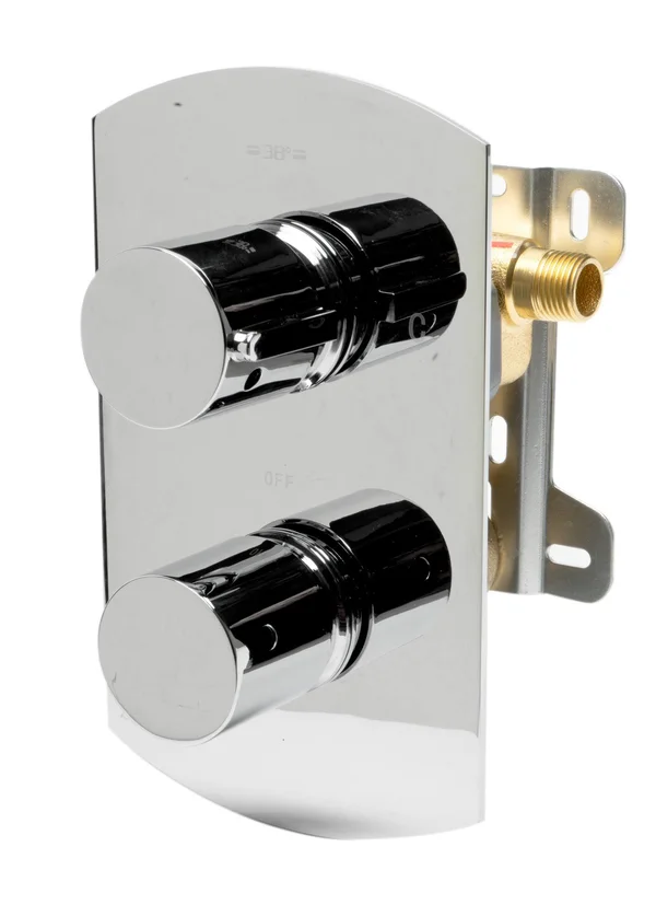 Alfi Brand Ab3809-pc Polished Chrome Round Knob 1 Way Thermostatic Shower Mixer