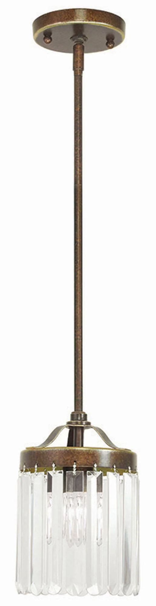 Livex Lighting 50530-64 Ashton 1-Light Mini Pendant, Hand Painted Palacial Bronze