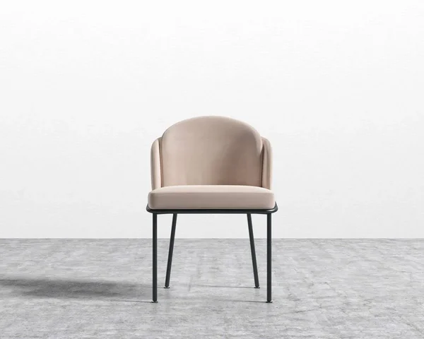 Contemporary Dining Chair - Plush Velvet - Blush - Pink - Sleek Silho