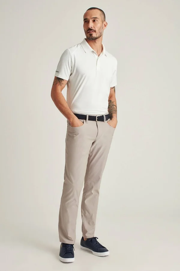 Lightweight 5-Pocket Golf Pant Tailored for Men by Bonobos - Heather Khaki - 34