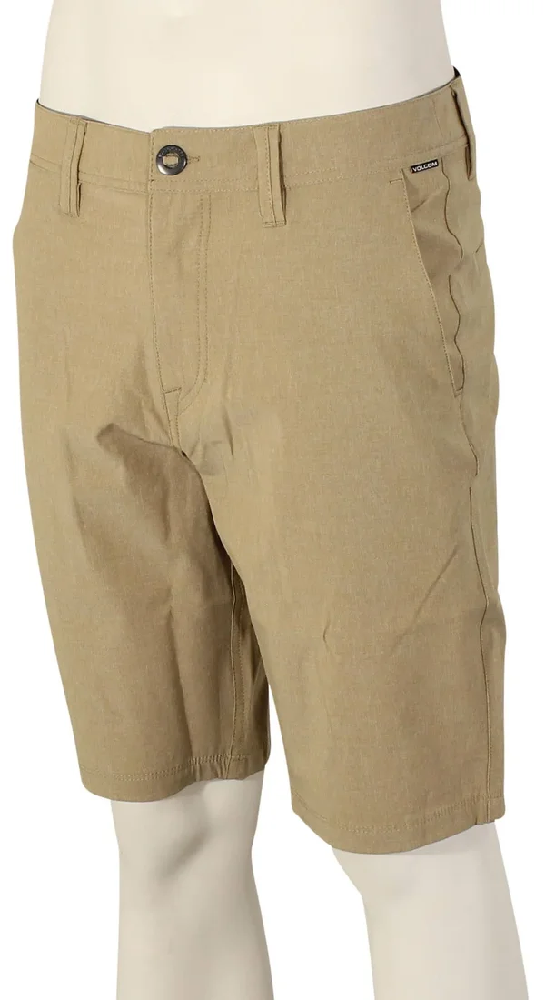 Volcom Frickin Surf N& Turf Static 2 Shorts Men's Hybrid - Dark Khaki, Size 33