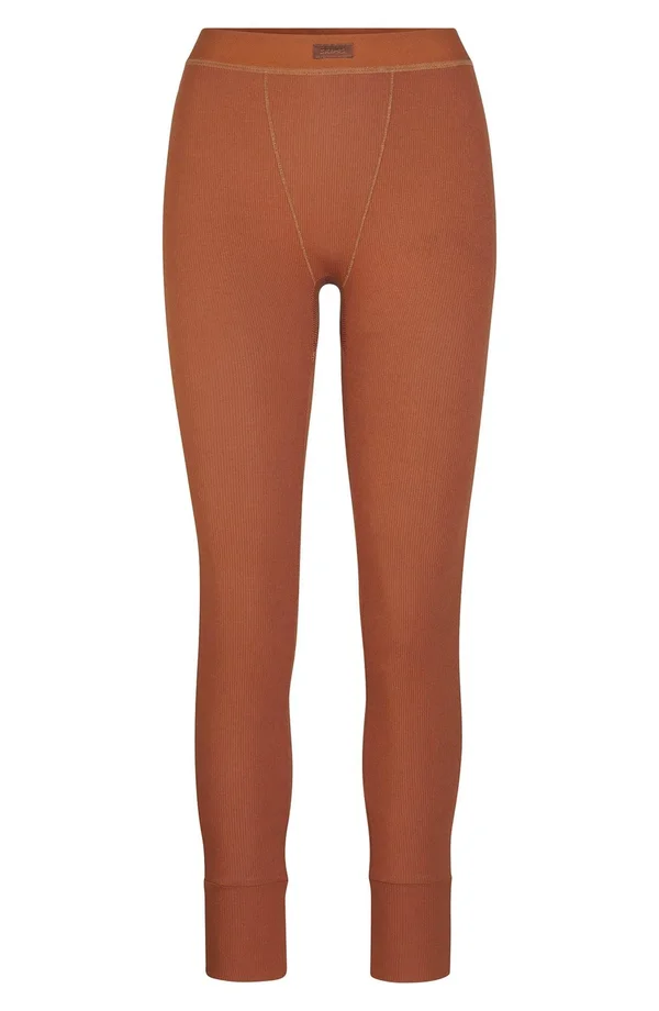 Plus Size Women's SKIMS Rib Leggings, Size 3 x - Brown