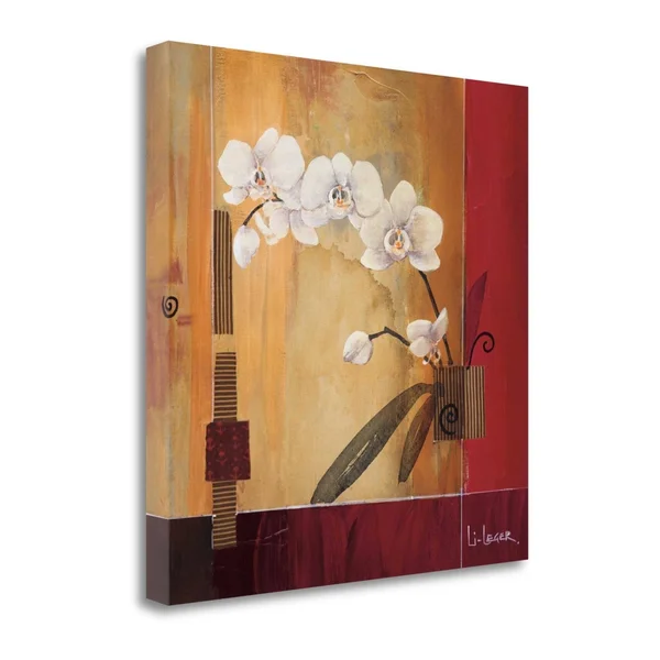 Tangletown Fine Art Orchid Lines II by Don Li-Leger - Giclee Print on Gallery Wrap Canvas, 35x22X35x22