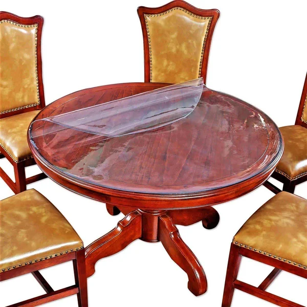 PVC Tablecloth Cover Clear Plastic Table Protector Vinyl Table Cloths Wate Rresistant Waterproof Wipeable Furniture Topper Pad f