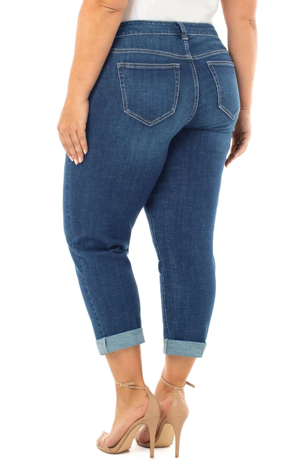 Liverpool Los Angeles Peyton Slim Crop Boyfriend Jeans, Size 24W in Wildwood at Nordstrom