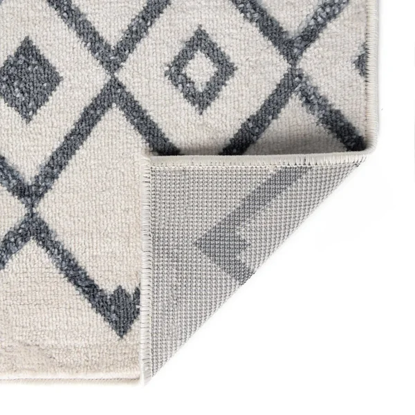Bohemian Trellis Coastal White Vintage 13x18 Large Area Rug