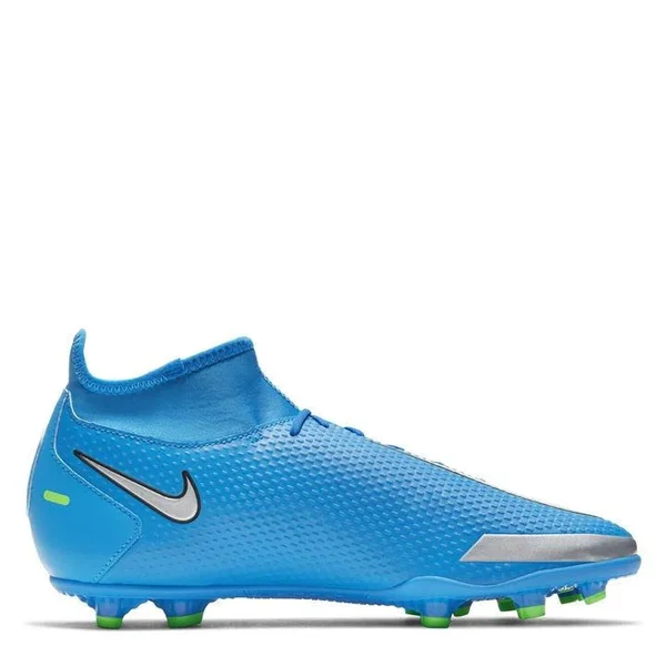 Nike Phantom GT Club DF FG Soccer Cleats - Size 8, Blue/Green