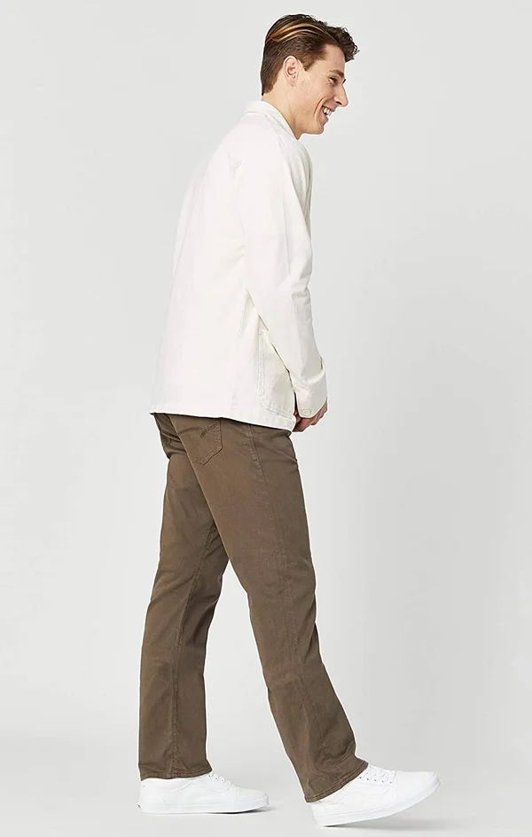 Mavi Men's Zach Straight Leg in Morel Sateen Twill, Men's Jeans