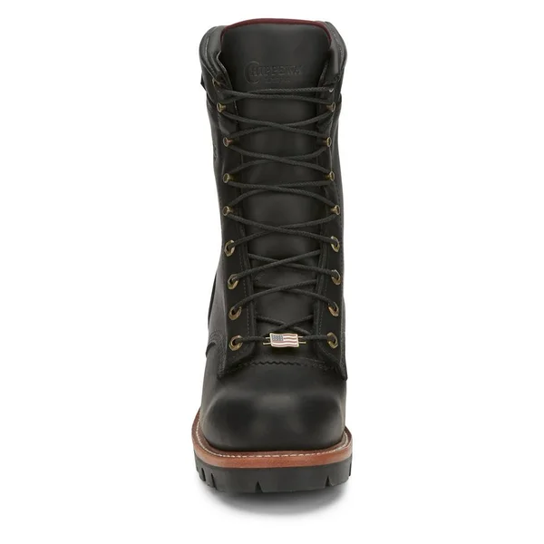 Chippewa Men's 9 Steel-Toe Waterproof Logger Boots - Black (7.5)