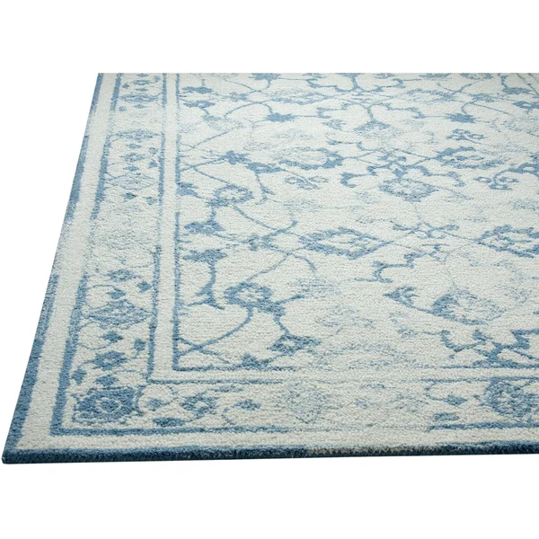 Dynamic Rugs Avalon 88802 Rug - 5' x 8', Ivory/Light Blue