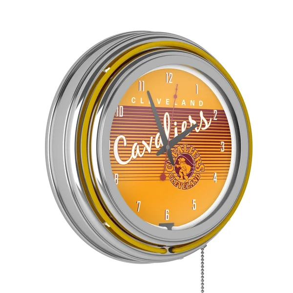 Cleveland Cavaliers Hardwood Classics NBA Chrome Neon Clock